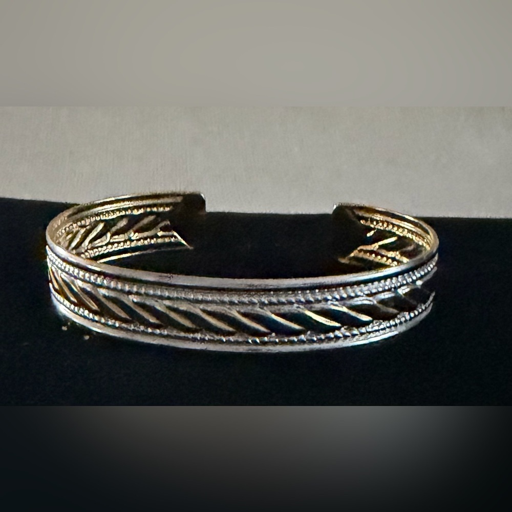Gold and Silver Tone Cuff Bracelet